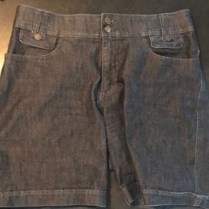 Dark Blue Denim Shorts